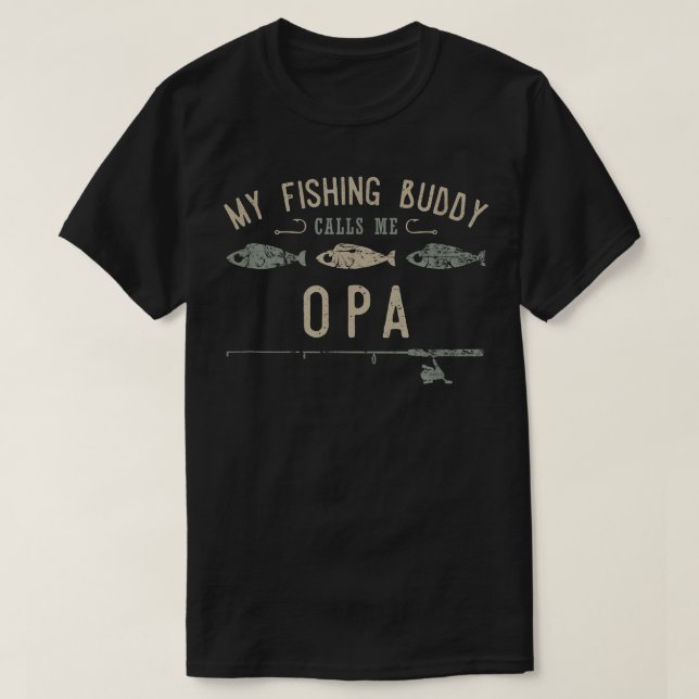 Manar Mina fiskedagar kallar mig Opa Cute Far  T Shirt (Design framsida)