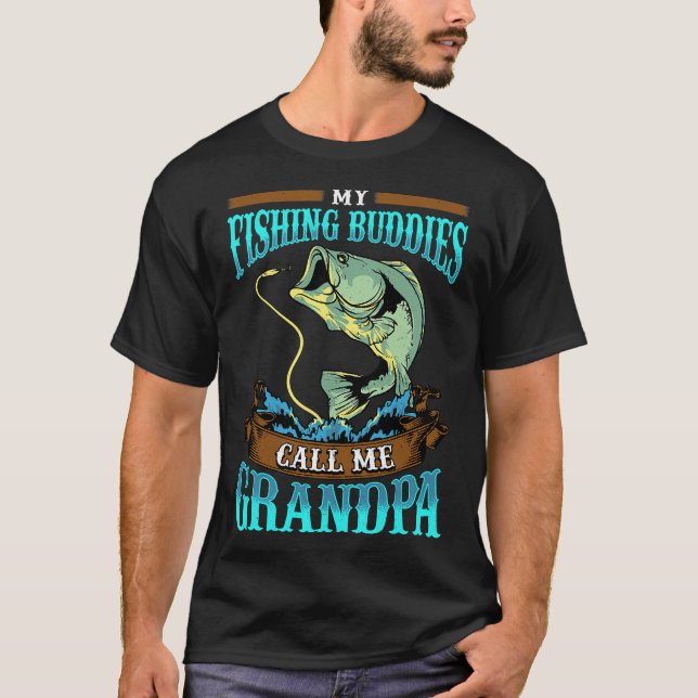 Manar Mina fiskekanaler kallar mig Grandpa Far Da T Shirt (Framsida)