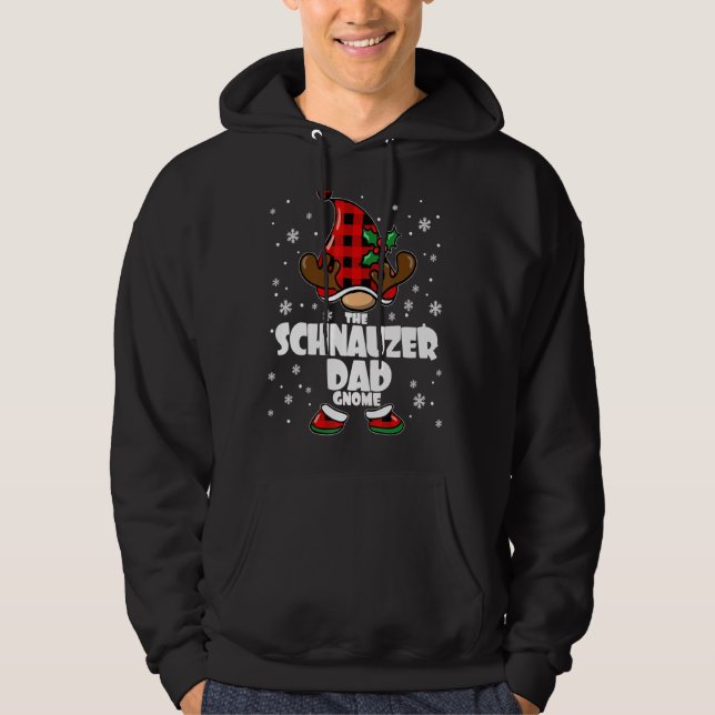 Manar Mini Doberman Pappa Gnome-julminister Hoodie (Framsida)