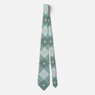 Manar Mint Grönt Diamond Mönster Tie Slips