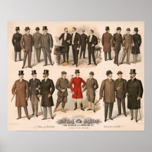 Manar mode fall och vinter 1895 poster