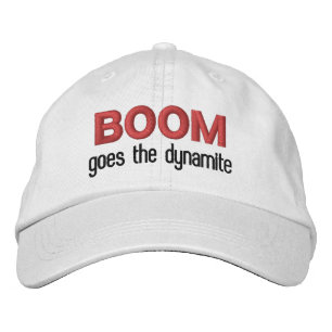 Manar Mode Novelty Golf BOOM ÄR DYNAMITE Broderad Keps