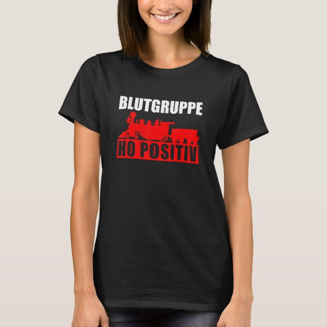 Manar Model Railway Blood Group H0 Positive Model  T Shirt (Framsida)