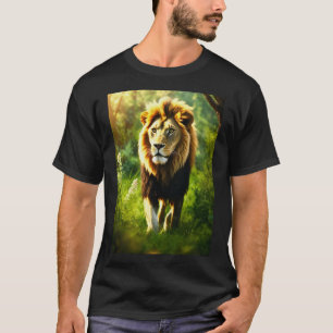 Manar Modern Lejon Ansikte T-Shirts: Trendig och S T Shirt