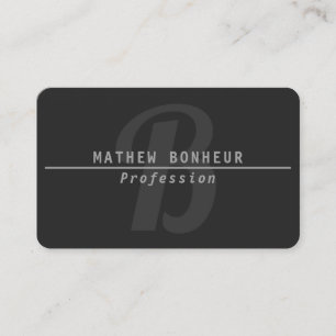 Manar Modern Monogrammed, Grays Visitkort