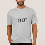 Manar Modern Sport-Tek Competitor Activewear T Shirt<br><div class="desc">Lägg till textmallen Manar Sport-Tek konkurrent Activewear Silver Grått T-Shirt.</div>