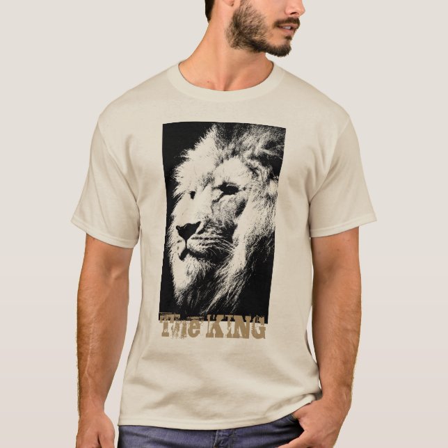 Manar Modern T Shirts Trendig Modern Lejona Ansikt (Framsida)