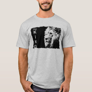 Manar Modern Tee Shirts Pop Art Lejona Ansikte Grå