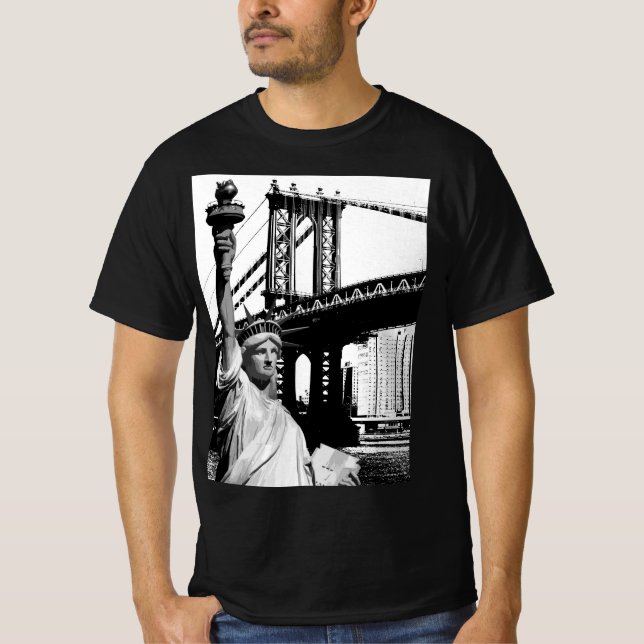 Manar Modern Tees Liberty Statue Nyc New York T Shirt (Framsida)