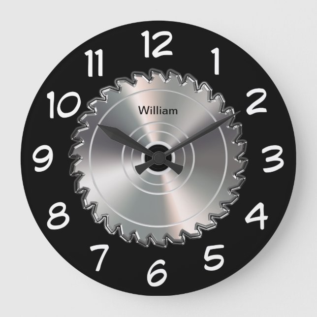 Manar monogram av människogravens murar stor klocka (Framsida)