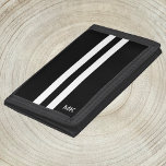 Manar Monogram Black and White Rand Wallet<br><div class="desc">Den här plånboksdesignen har vit tävla rand svart med ställe för ditt monogram (i vitt) på den nedre högerna. Detta är en underbar presentplånbok för manar. Copyright Kathy Henis</div>