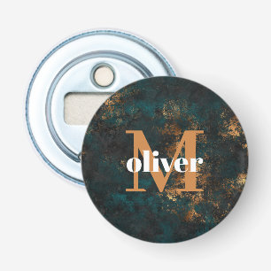 Manar Monogram Guld och marin kalk Flasköppnare