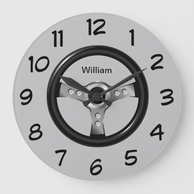 Manar Monogram Människans grottmur Stor Klocka (Framsida)