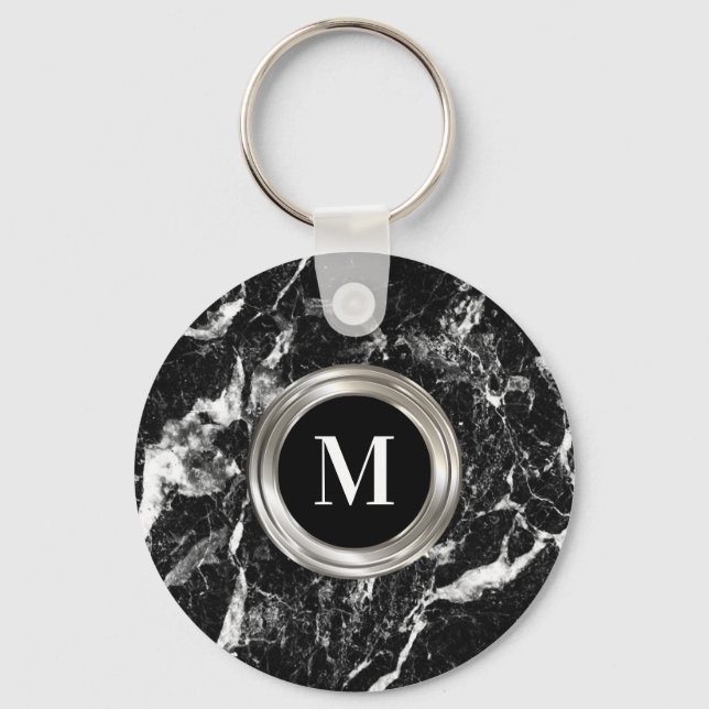 Manar Monogram Masculine Design Nyckelring (Framsida)