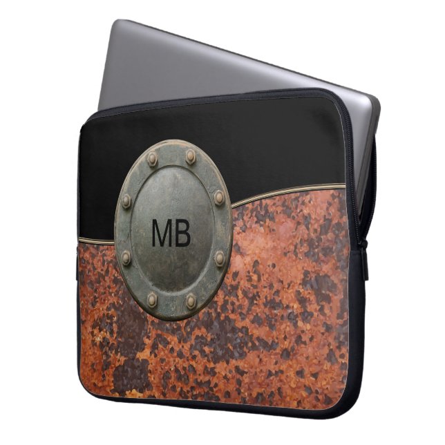 Manar Monogramlaptop sleeve (Framsidan Vänster)