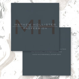 Manar Monogrammed, Deep och Mute Färg Fyrkantigt Visitkort
