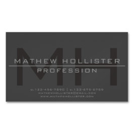 Manar Monogrammed, Grått Magnetiska Visitkort