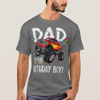 Manar Monster Lastbil Party Pappa i Birthday Boy T Shirt