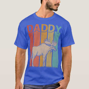 Manar Moose Retro Stil Vintage pappa Graphic Fath T Shirt