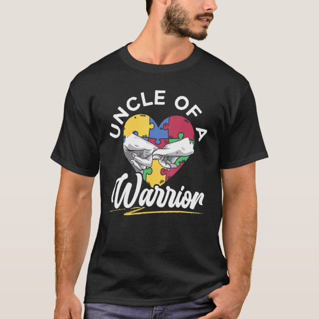Manar morbror till en krigare, morbror till Autism T Shirt (Framsida)