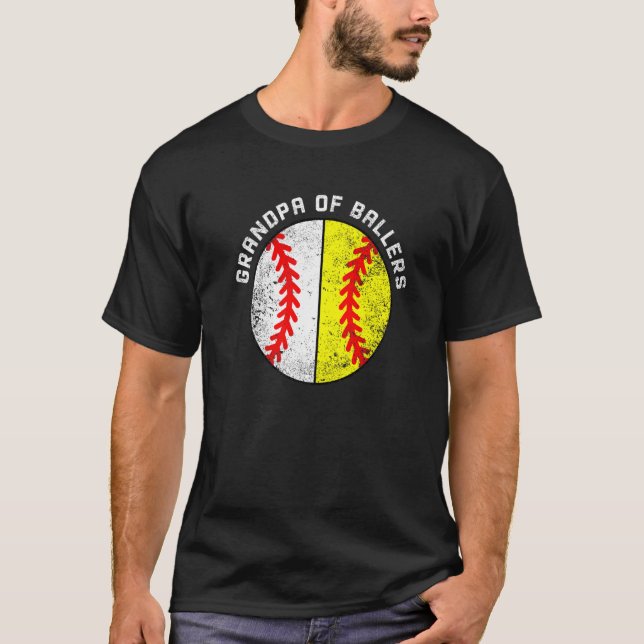 Manar morfar från Ballers Baseball Softball Grandp T Shirt (Framsida)