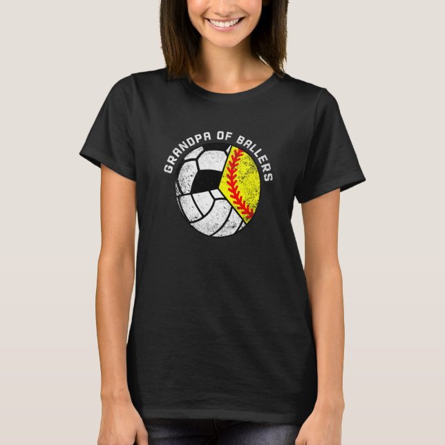 Manar morfar från ballersoftball volleyball Socce T Shirt (Framsida)