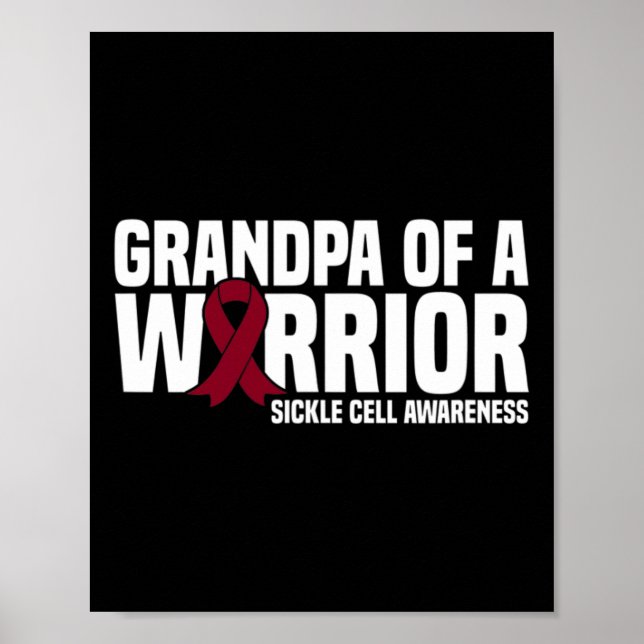Manar morfar från en Warrior Burgundy Ribbon Sickl Poster (Framsidan)