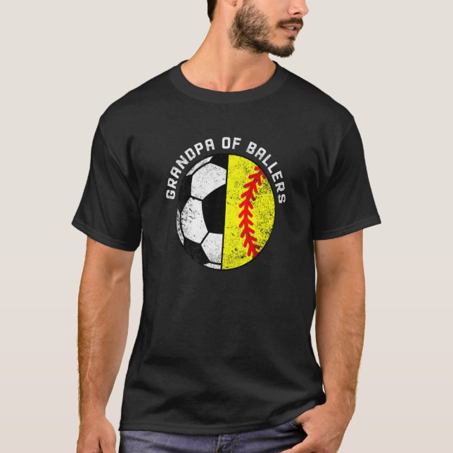 Manar morfar från fotbollssoftball Grandpa från fo T Shirt (Framsida)