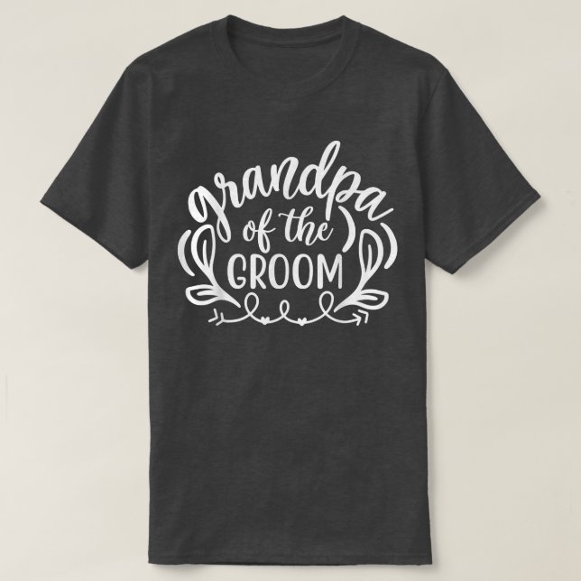 Manar morfar från Groom Matching Bröllop och Bac T Shirt (Design framsida)