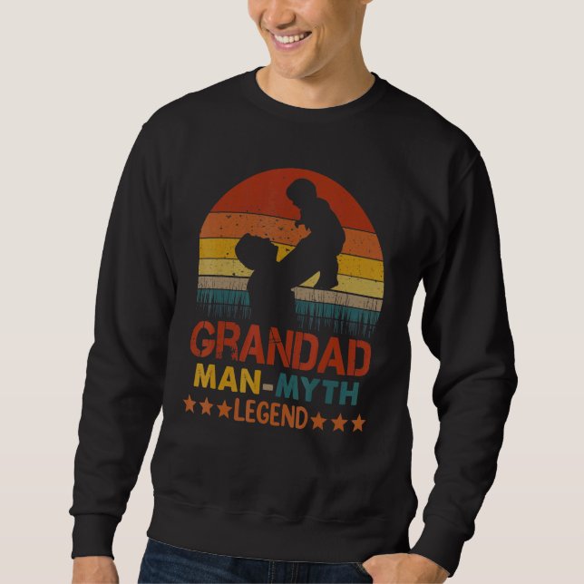 Manar, morfar, mannen, myten, den vackra Tjocken Lång Ärmad Tröja (Framsida)