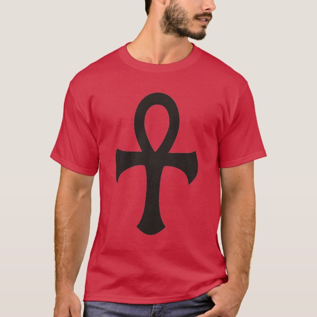 Manar mörk Ankh T-tröja T-shirt (Framsida)