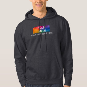 Manar Mörk Grått Hoodie Din Logotyp Text här