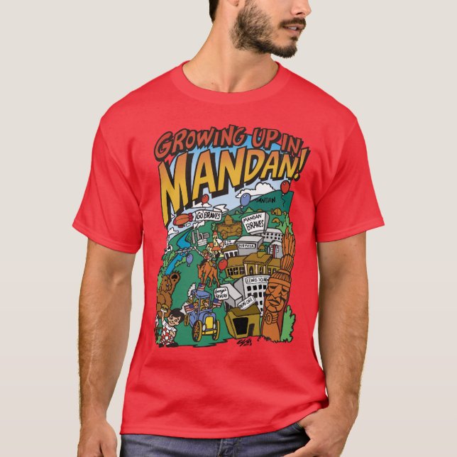Manar Mörk "Growing Up in Mandan" T-shirt (Framsida)