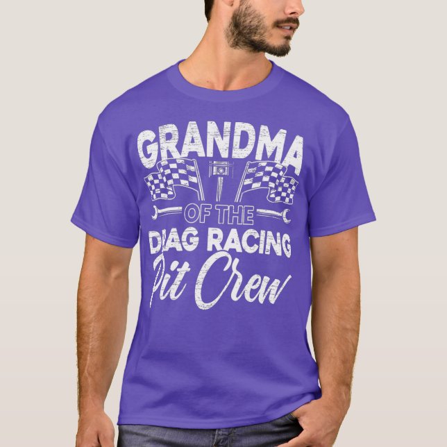 Manar mormor i Tävlan Drag Pit Crew Bracket T Shirt (Framsida)