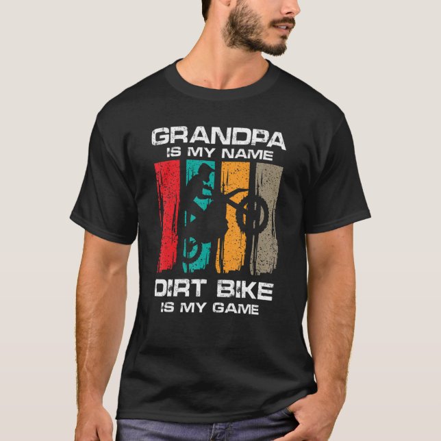 Manar-motocross-farfar är min Namn Dirt Bike är mi T Shirt (Framsida)