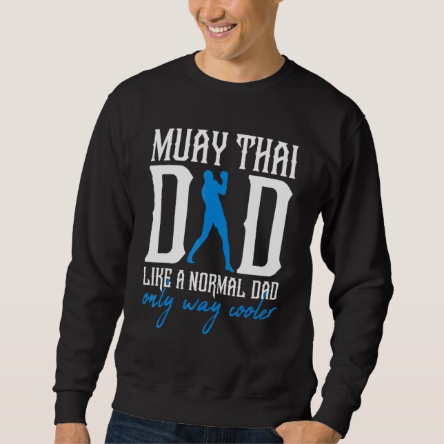 Manar Muay Thai Pappa Mma Muay Thai Fighter Thai B Lång Ärmad Tröja (Framsida)