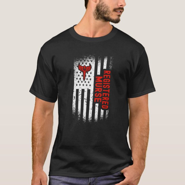 Manar Murse I Male Nurse I registrerad sjuksköters T Shirt (Framsida)