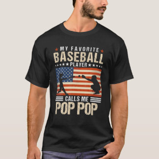Manar My Favorite Baseball Player anropar Pop Pop T Shirt