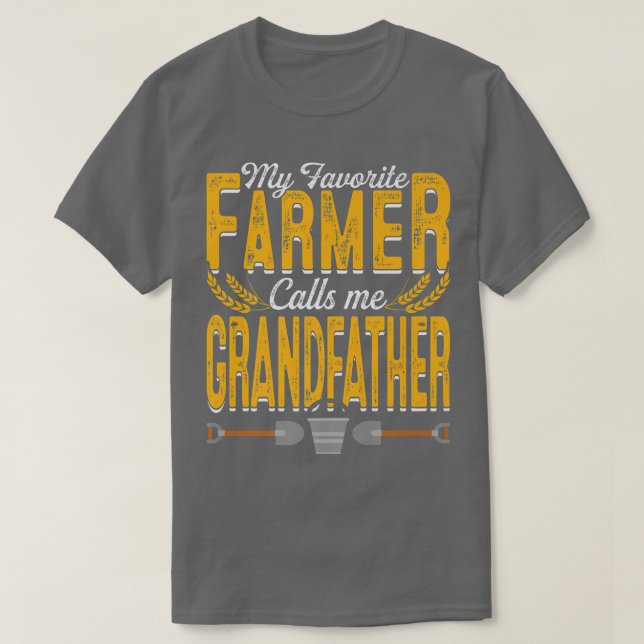 Manar My Favorite Farmer kallar mig Grandfather Fa T Shirt (Design framsida)