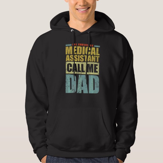 Manar My Favorite Medical Assistant ringer mig Pap Hoodie (Framsida)