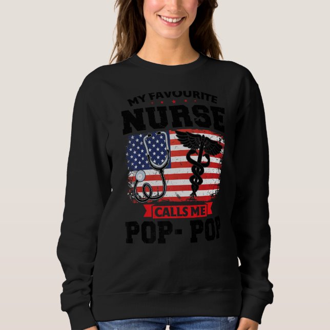 Manar My Favorite Nurse anropar Pop Pop Pop T Shirt (Framsida)