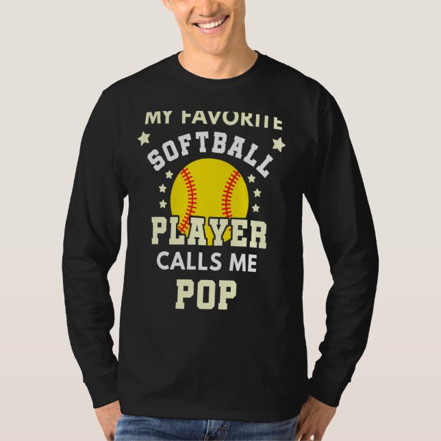 Manar My Favorite Softball Player anropar Me Pop B T Shirt (Framsida)