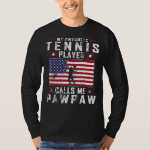 Manar My Favorite Tennis Player anropar Me Pawpaw T Shirt