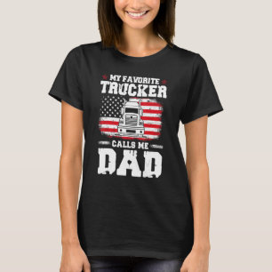Manar My Favorite Trucker kallar mig Pappa Fantast T Shirt
