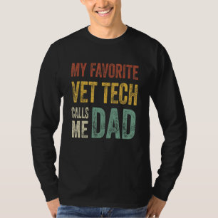 Manar My Favorite Vet Tech kallar mig Pappa Vintag T Shirt