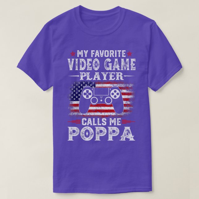 Manar My Favorite Video Game Player anropar Me Pop T Shirt (Design framsida)