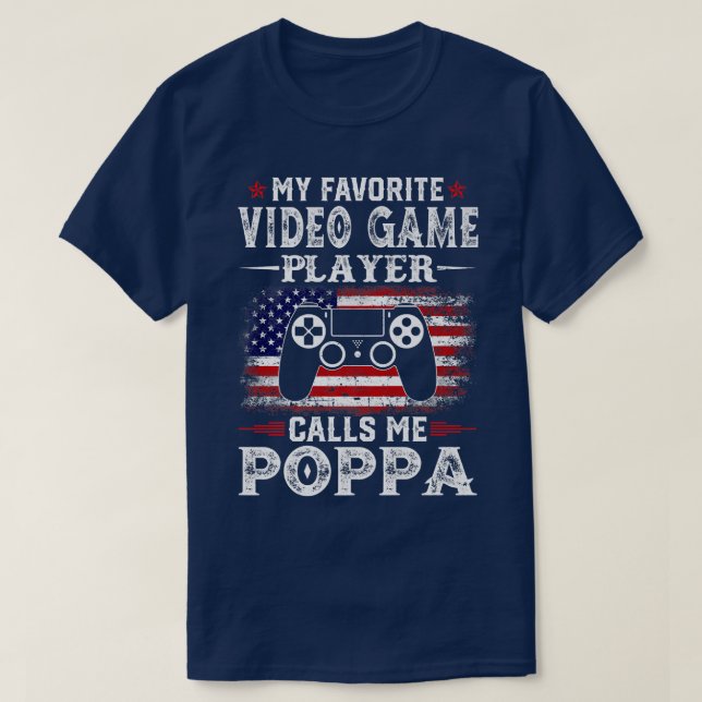 Manar My Favorite Video Game Player anropar Me Pop T Shirt (Design framsida)
