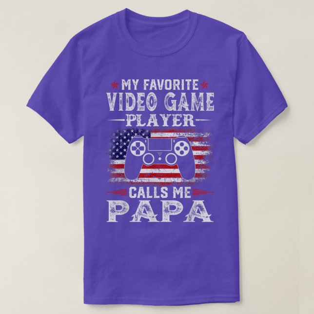 Manar My Favorite Video Game Player anropar mig Pa T Shirt (Design framsida)