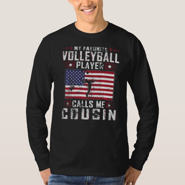 Manar My Favorite Volleyball Player kallar mig Cou T Shirt (Framsida)