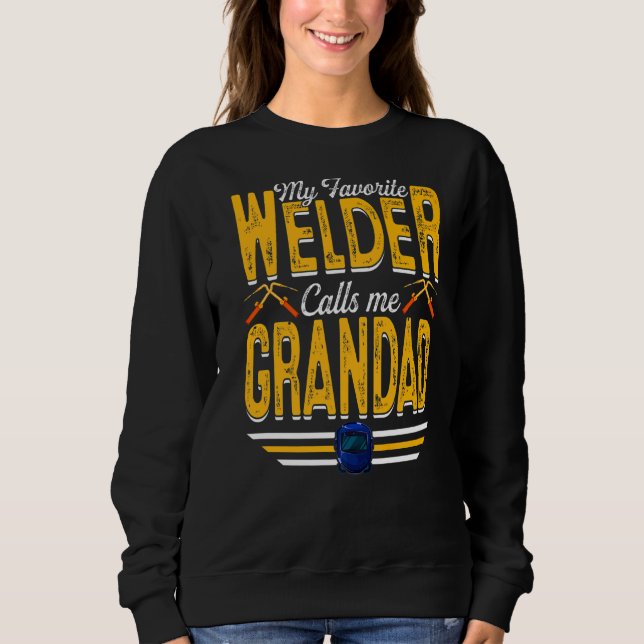 Manar My Favorite Welder kallar mig Grandad Weldin T Shirt (Framsida)